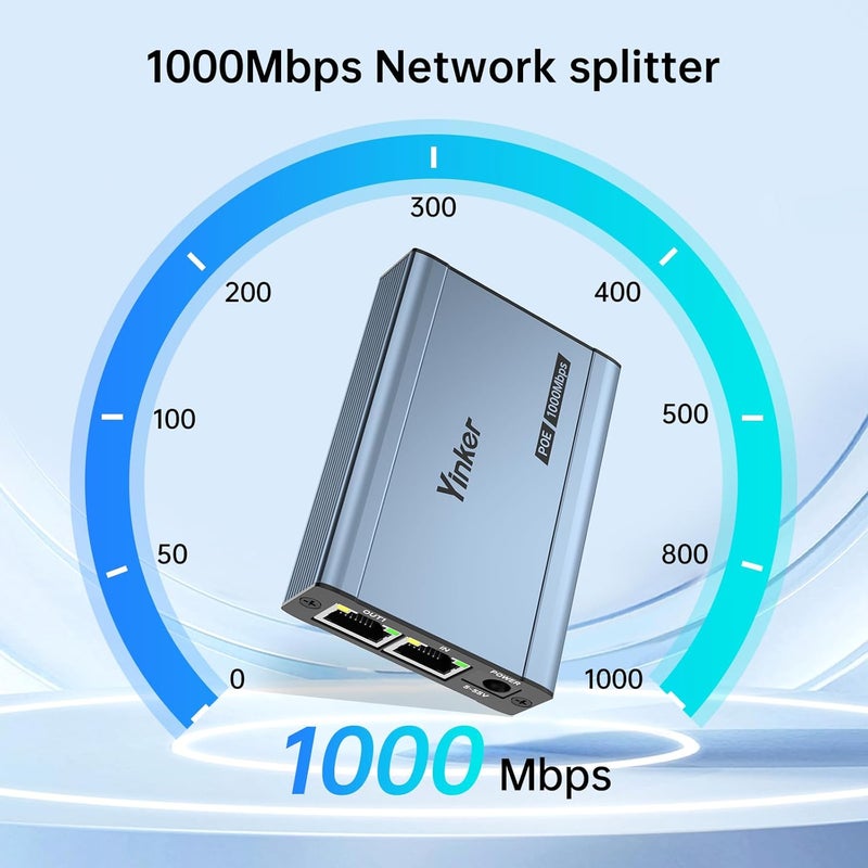 Yinker POE Ethernet Splitter 1 to 3, Gigabit 1000Mbps, IEEE 802.3af/at, 200m Transmission for 3 POE IP Cameras/PS5+TV+Laptop, Cat5-8 Compatible - Image 4